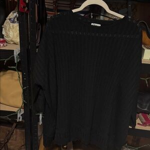 Diva Knitwear Black Sweater short sleeve oversized